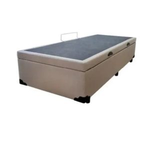 Cama Box Baú Solteirao King Sintético Bege