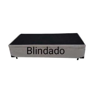 Cama Box Baú Solteirão King Blindado Suede Bege