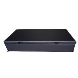 Cama Box Baú Solteirão King Sintético Cinza
