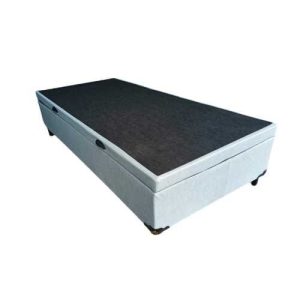Cama Box Baú Solteirão King Linhão Cinza