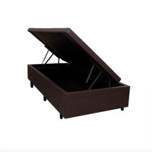 Cama Box Baú Solteirão King Linhão Marrom