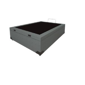 Cama Box Baú Casal Linhão Cinza Com Pistão A Gás